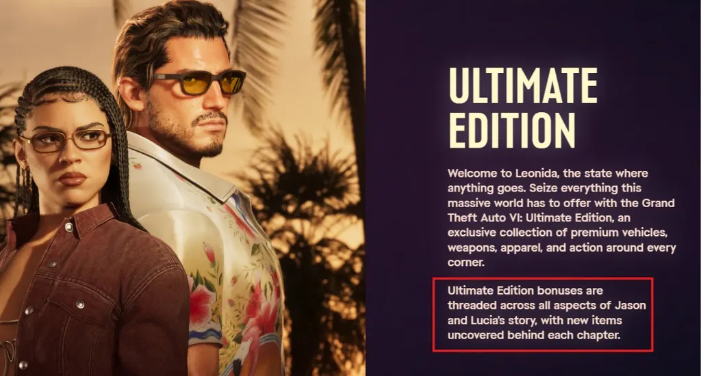 GTA 6 $100 终极版销量超$80标准版,Take-Two CEO确认 图片