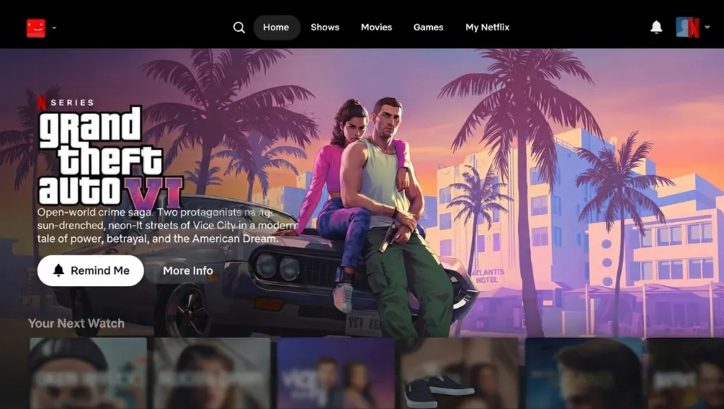GTA 6 在 Netflix 上的展示吸引超过3100万观众 图片