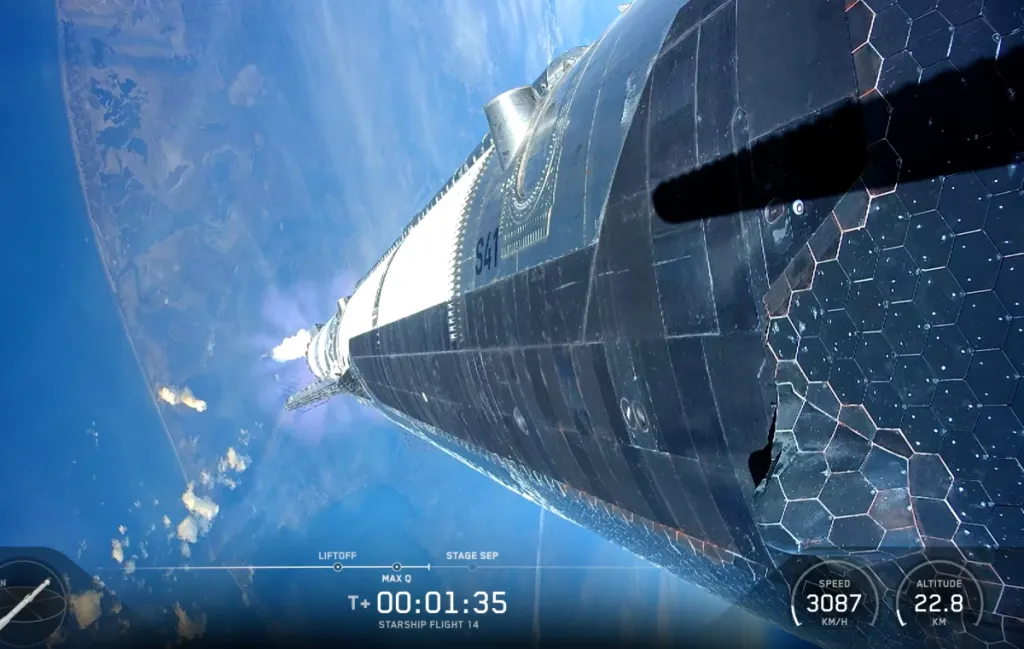 SpaceX 星舰首次成功进入地球轨道 图片